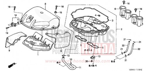 FILTRE A AIR CBR600F4 de 2004